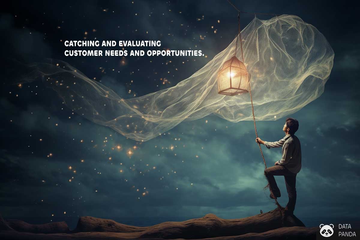 Catching and evaluating customer needs and opportunities.